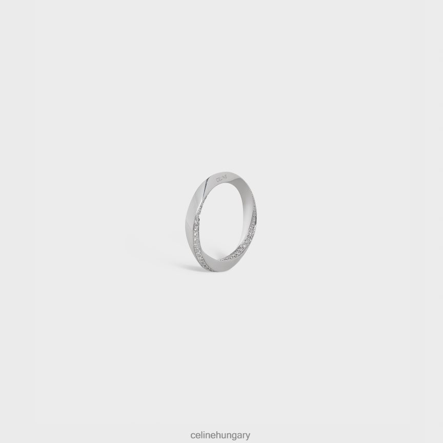 kiegészítők CELINE torziós gyűrű gyémántban fehér arany és fehér nők J6P4881412