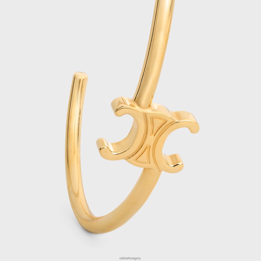 kiegészítők CELINE triomphe aszimmetrikus mandzsetta sárgaréz kivitelben Arany nők J6P4881289