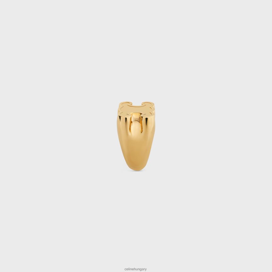 kiegészítők CELINE triomphe chevaliere gyűrű sárgaréz kivitelben Arany nők J6P4881309
