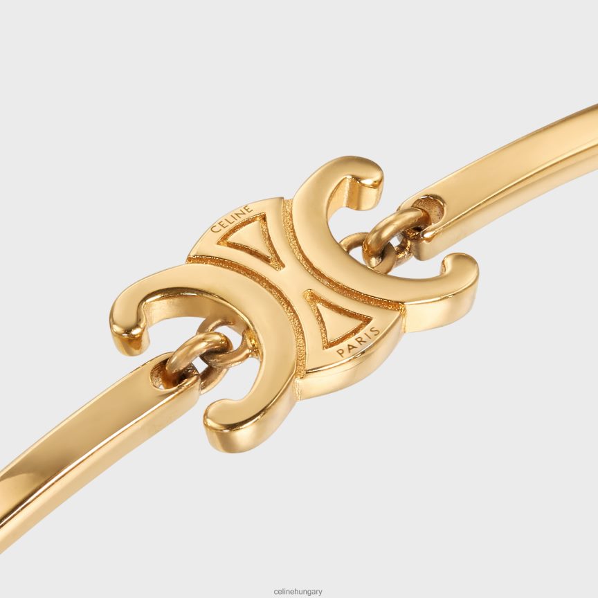 kiegészítők CELINE triomphe csuklós sárgaréz karkötő felülettel Arany nők J6P4881313