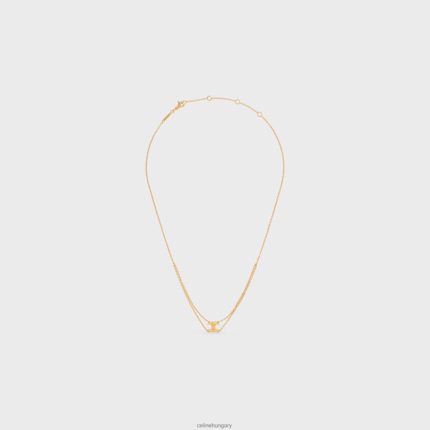 kiegészítők CELINE triomphe felfüggesztett nyaklánc sárgarézből, bevonattal Arany nők J6P4881305