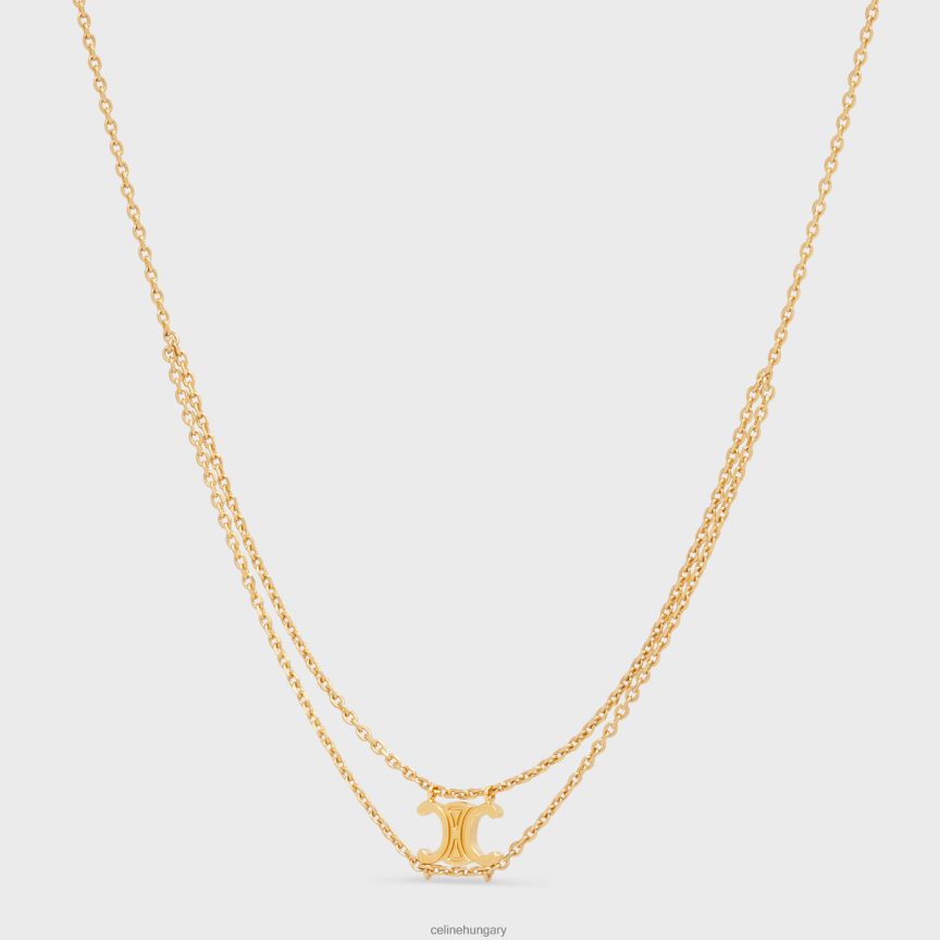 kiegészítők CELINE triomphe felfüggesztett nyaklánc sárgarézből, bevonattal Arany nők J6P4881305