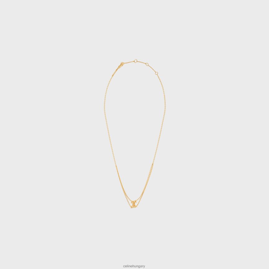 kiegészítők CELINE triomphe felfüggesztett nyaklánc sárgarézből, bevonattal Arany nők J6P4881305