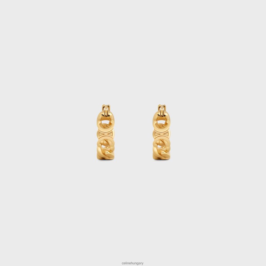 kiegészítők CELINE triomphe kis ínyenc karikák sárgarézből, felülettel Arany nők J6P4881279