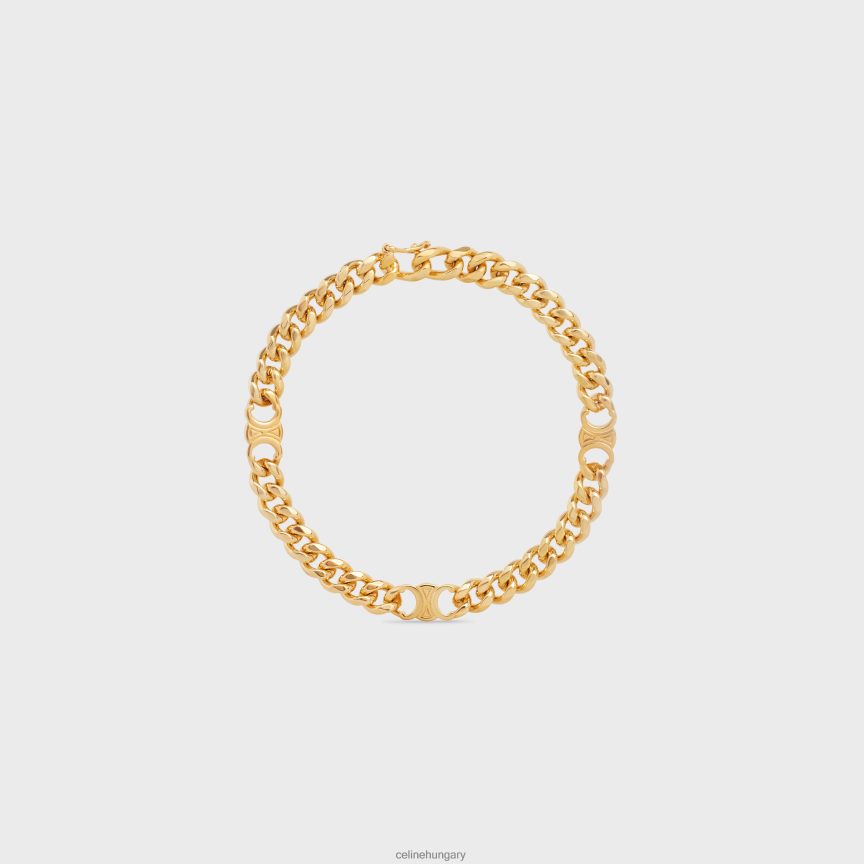 kiegészítők CELINE triomphe kis ínyenc karkötő sárgaréz kivitelben Arany nők J6P4881278