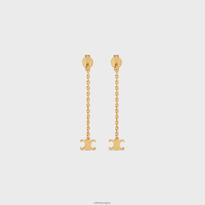 kiegészítők CELINE triomphe mini triomphe fülbevaló sárgaréz kivitelben Arany nők J6P4881298