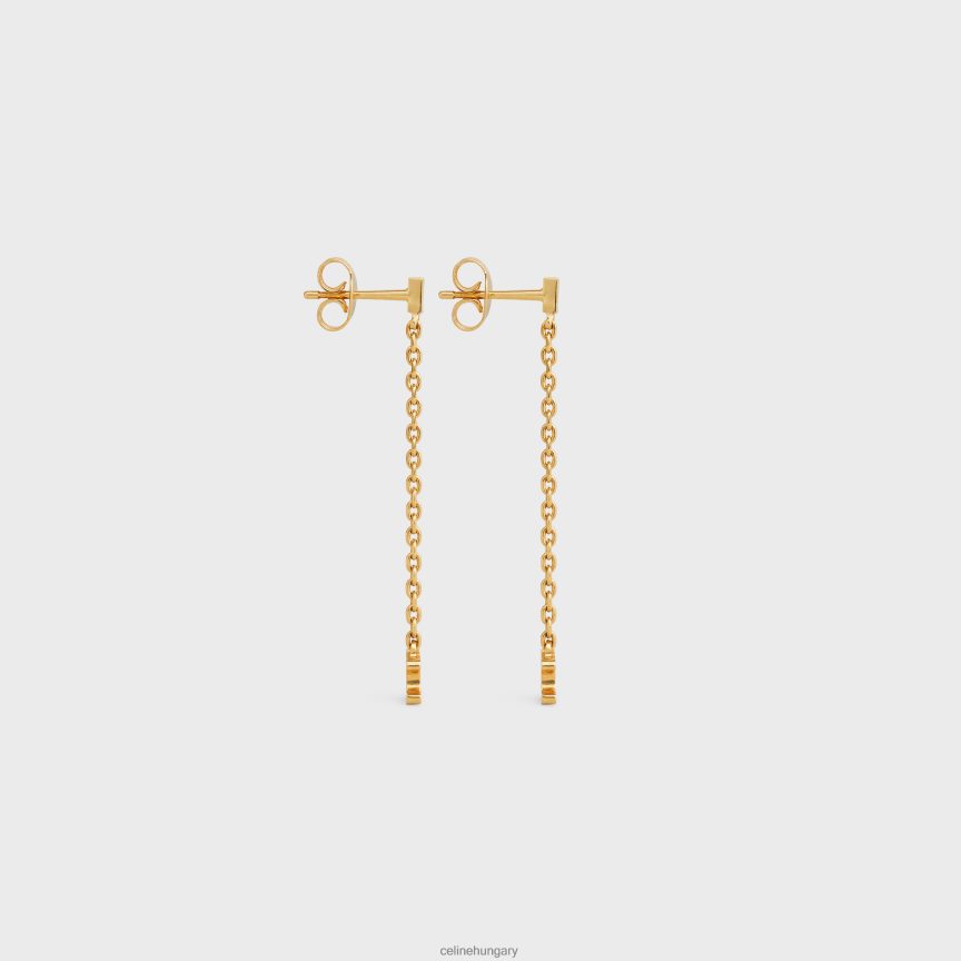 kiegészítők CELINE triomphe mini triomphe fülbevaló sárgaréz kivitelben Arany nők J6P4881298