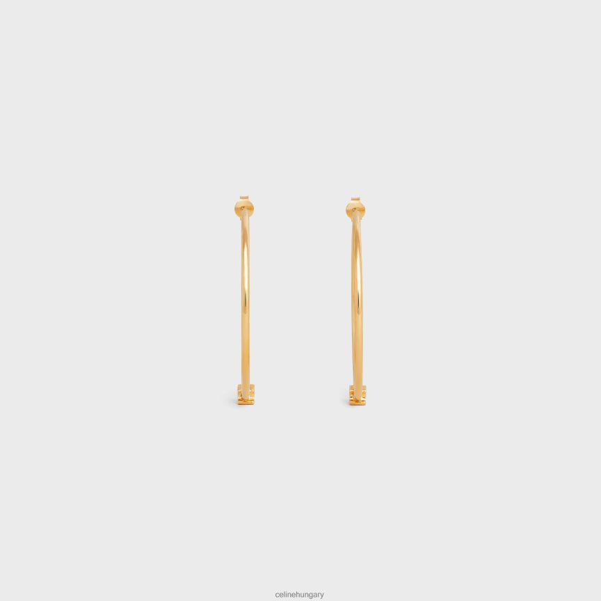 kiegészítők CELINE triomphe nagy, sárgaréz karikák felülettel Arany nők J6P4881260