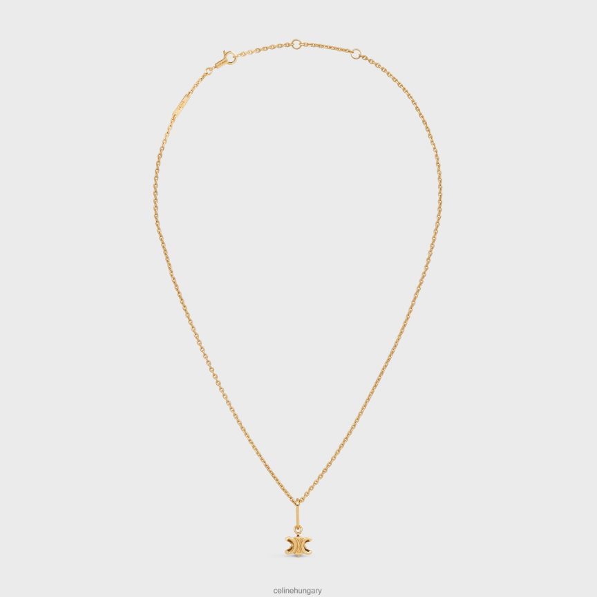 kiegészítők CELINE triomphe pasziánsz nyaklánc sárgaréz kivitelben Arany nők J6P4881270
