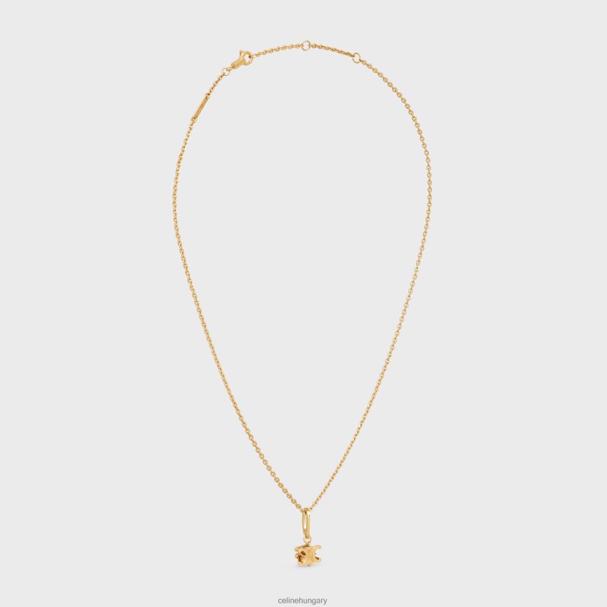 kiegészítők CELINE triomphe pasziánsz nyaklánc sárgaréz kivitelben Arany nők J6P4881270