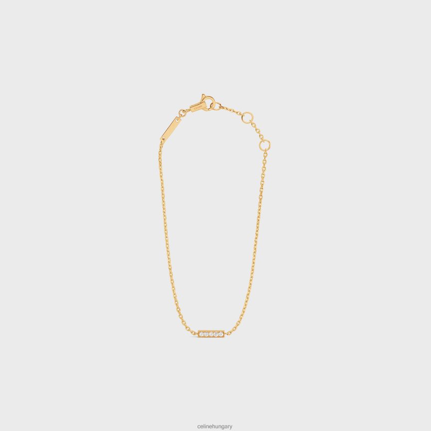 kiegészítők CELINE vonalas karkötő gyémántból sárga arany és fehér nők J6P4881395