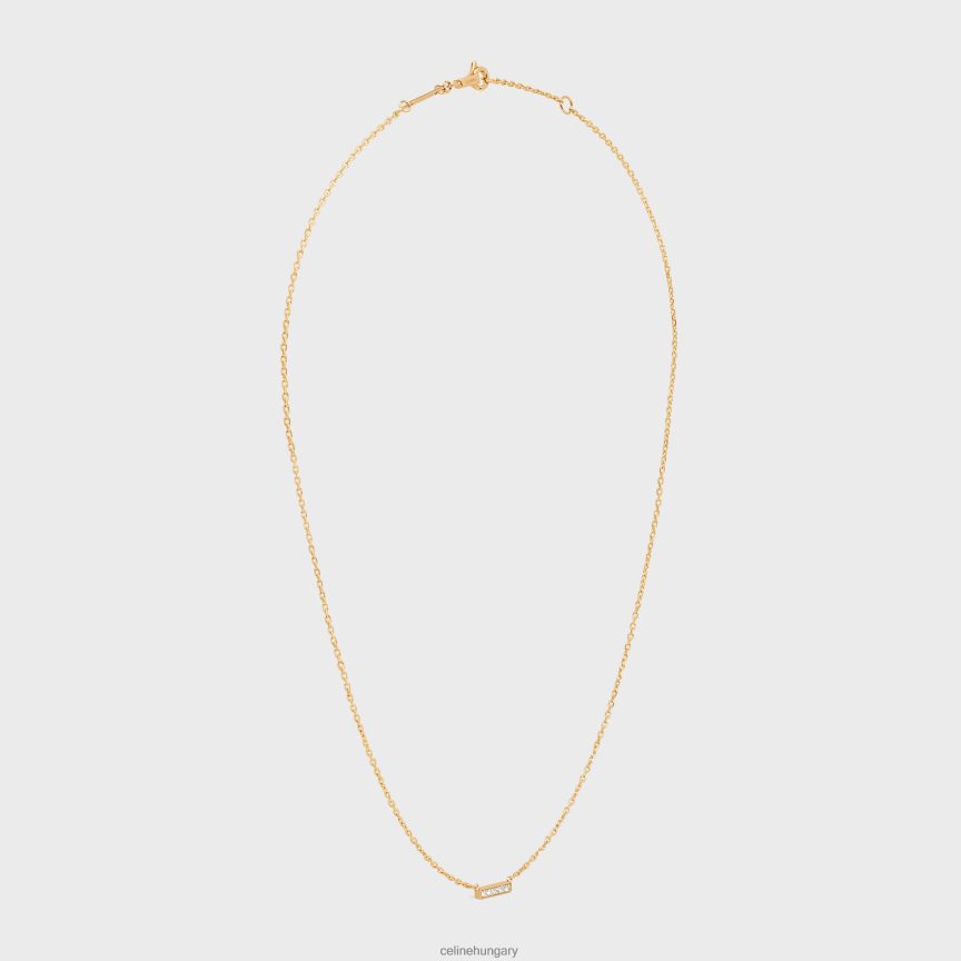 kiegészítők CELINE vonalas nyaklánc gyémántból sárga arany és fehér nők J6P4881394