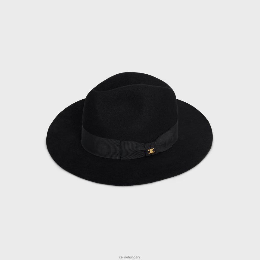 kiegészítők CELINE fedora kalap filcben fekete nők J6P4881193