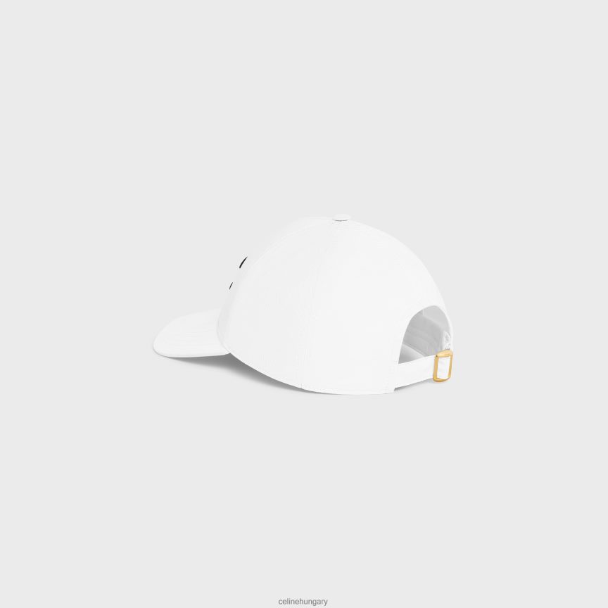 kiegészítők CELINE triomphe baseball sapka pamutból fehér nők J6P4881161