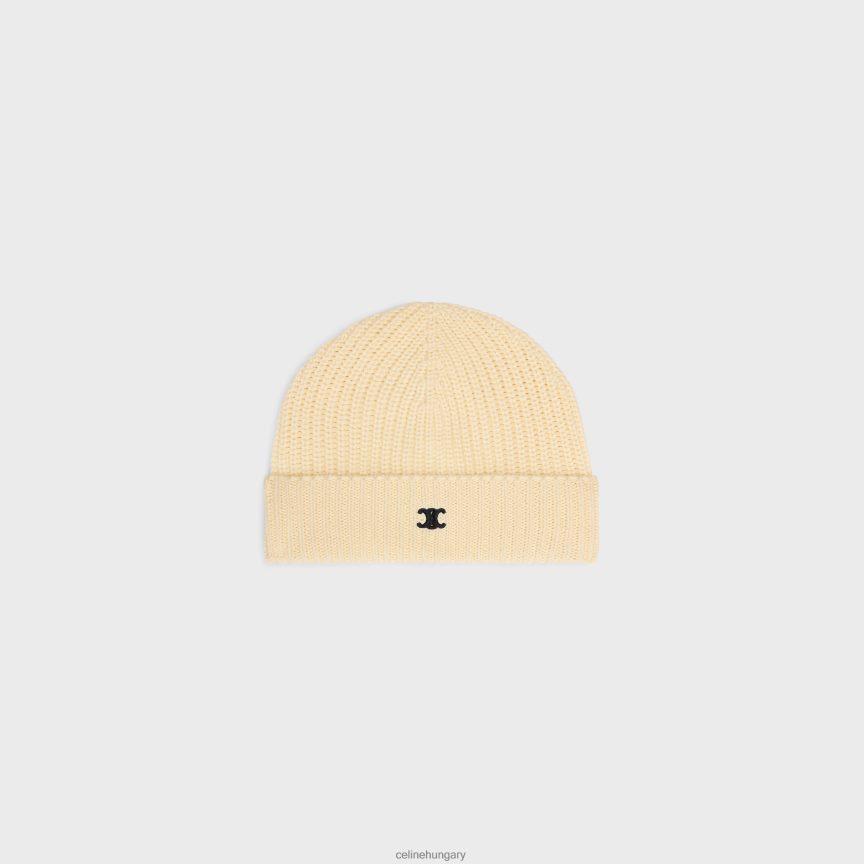 kiegészítők CELINE triomphe sapka pamutból törtfehér férfiak J6P4882176