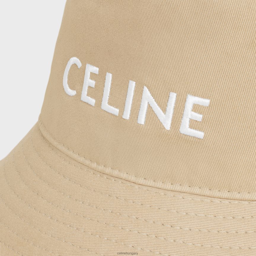 kiegészítők CELINE vödörsapka pamut gabardinból keksz nők J6P4881044