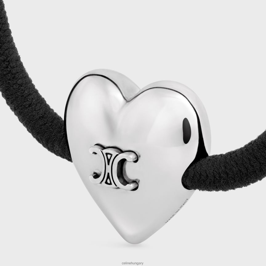 kiegészítők CELINE coeur triomphe gumiszalag készlet sárgarézből arany és ródium bevonattal, nylonnal és gumival fekete/arany/ezüst nők J6P4881055