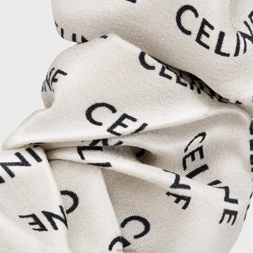 kiegészítők CELINE ropogós rayure selyem sárgaréz felülettel arany és fehér nők J6P4881236