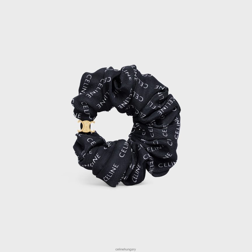 kiegészítők CELINE ropogós rayure selyemből és sárgarézből, arany bevonattal arany/fekete nők J6P4881233