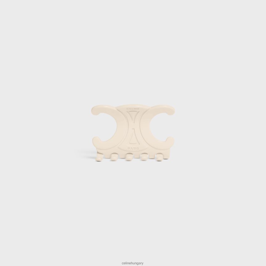 kiegészítők CELINE triomphe nagy szőrkarom acetátban elefántcsont nők J6P4881240
