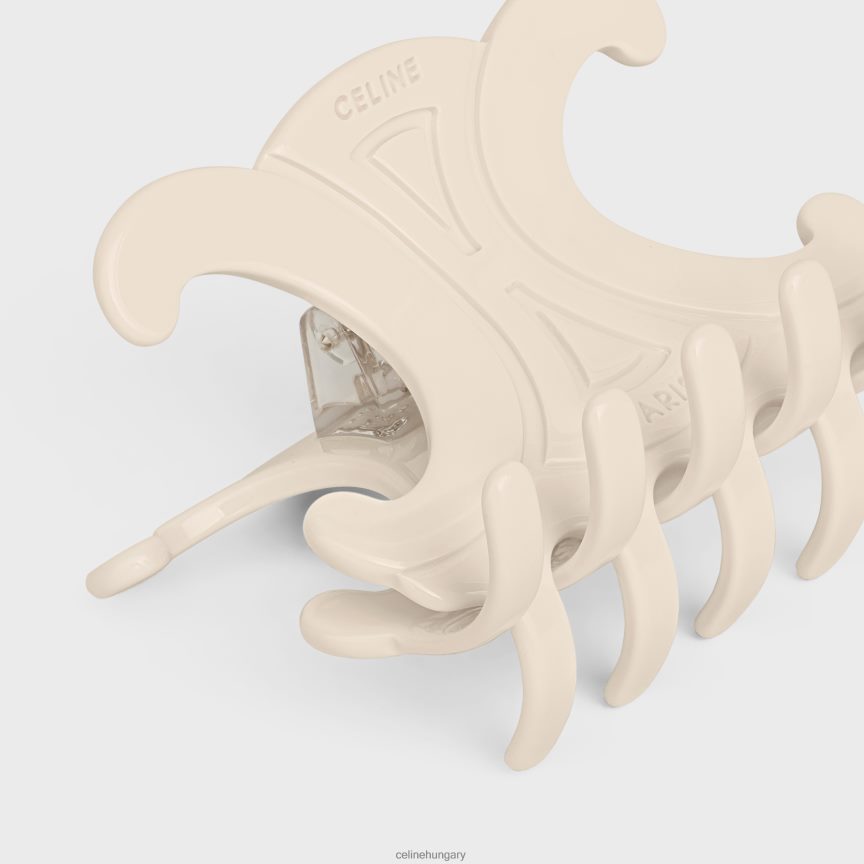 kiegészítők CELINE triomphe nagy szőrkarom acetátban elefántcsont nők J6P4881240