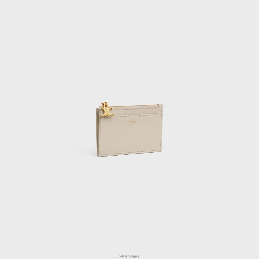 kiegészítők CELINE cipzáros kártyatartó triomphe bájok fényes borjúbőrből könnyű kő nők J6P488428
