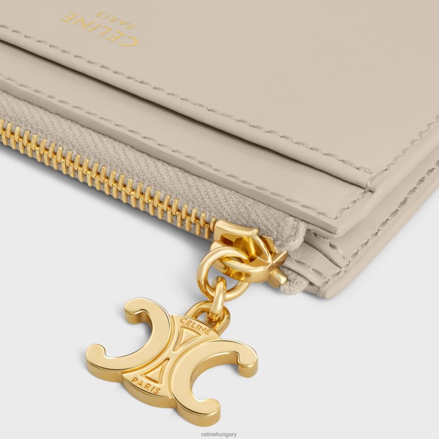 kiegészítők CELINE cipzáros kártyatartó triomphe bájok fényes borjúbőrből könnyű kő nők J6P488428