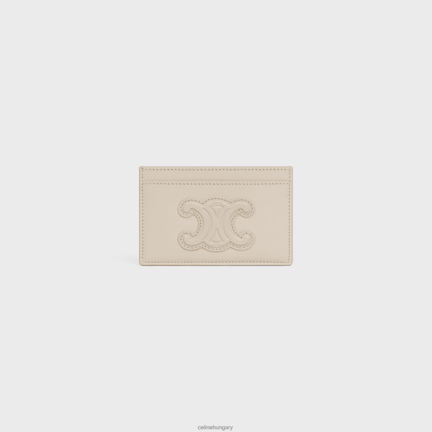 kiegészítők CELINE kártyatartó cuir triomphe fényes borjúbőrből könnyű kő nők J6P488430