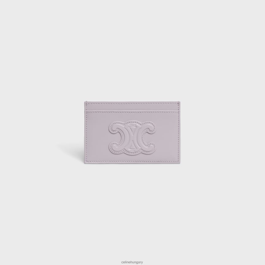 kiegészítők CELINE kártyatartó cuir triomphe fényes borjúbőrből világos lila nők J6P488498