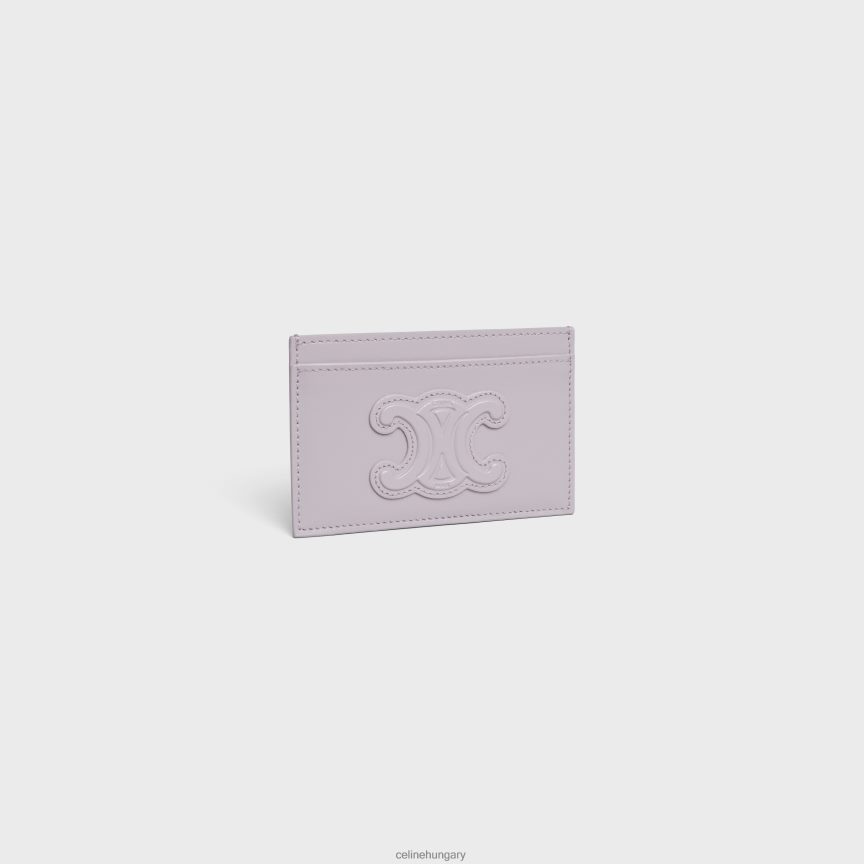 kiegészítők CELINE kártyatartó cuir triomphe fényes borjúbőrből világos lila nők J6P488498