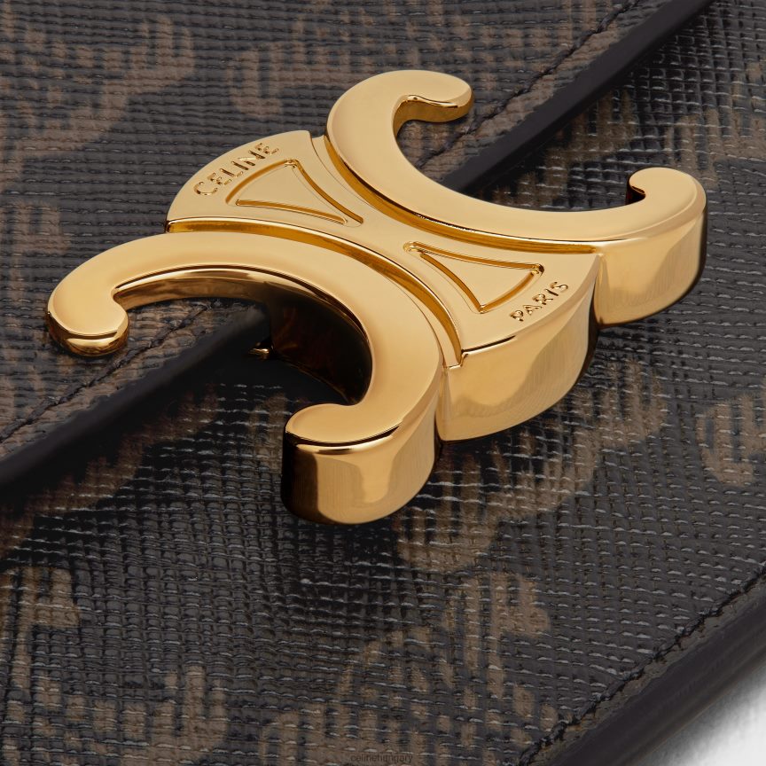 kiegészítők CELINE kártyatartó szárnyas triumfával, diadalvásznon Cser nők J6P488494