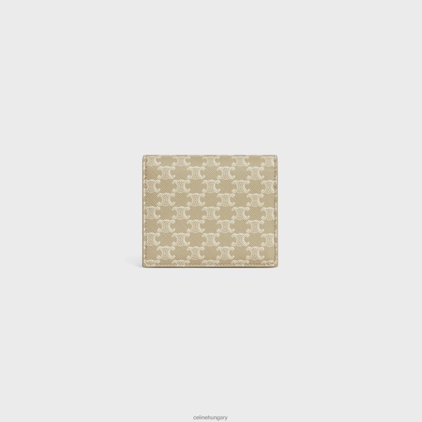 kiegészítők CELINE névjegykártyatartó triumf vászonból és báránybőrből grege nők J6P488502