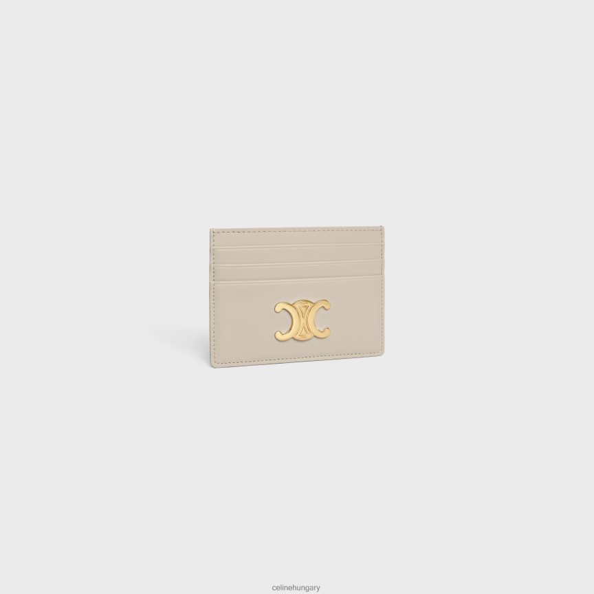 kiegészítők CELINE triomphe kártyatartó fényes borjúbőrből könnyű kő nők J6P488419