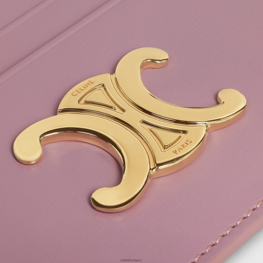 kiegészítők CELINE triomphe kártyatartó fényes borjúbőrből virágszirom nők J6P488488