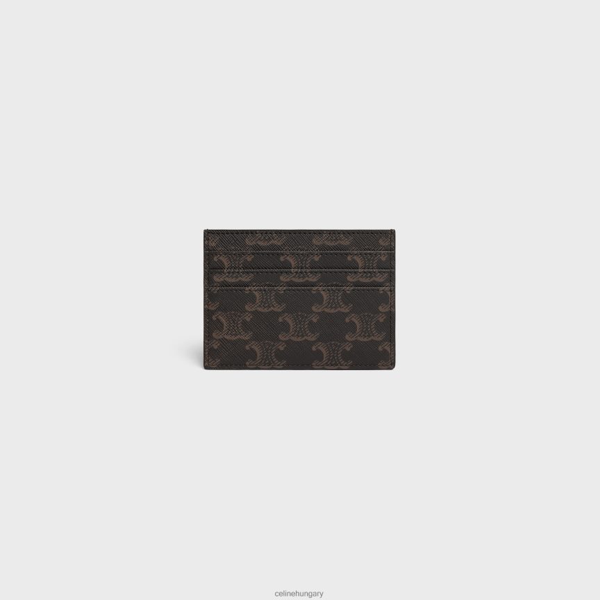 kiegészítők CELINE triumph kártyatartó triomphe vászonban Cser nők J6P488490
