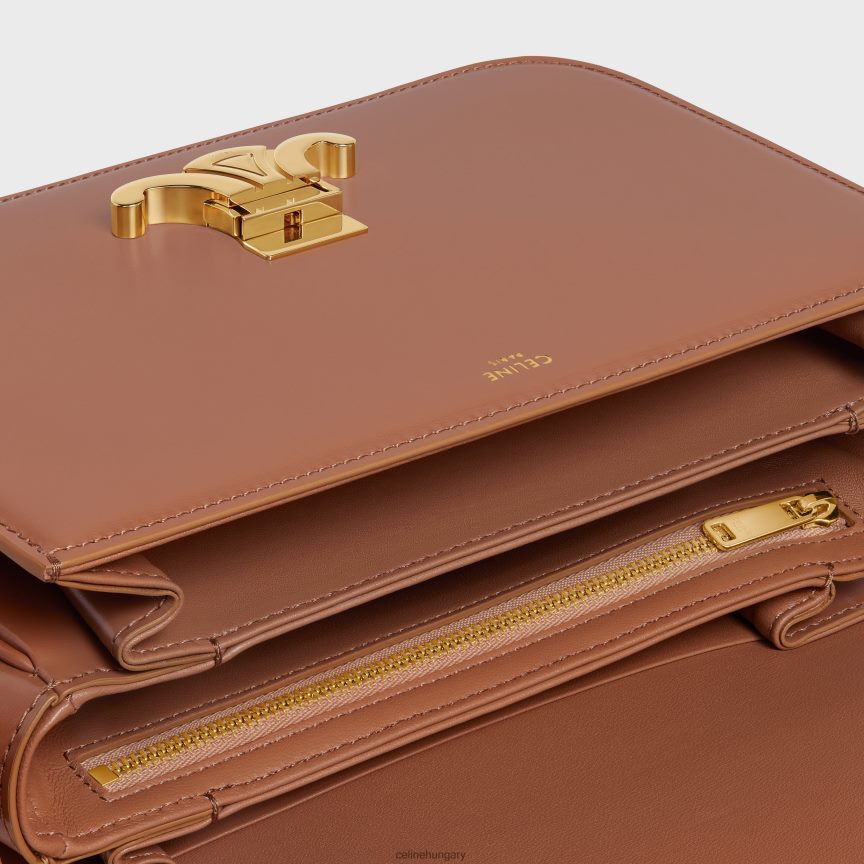 kiegészítők CELINE Klasszikus triomphe táska fényes borjúbőrből bronz nők J6P48896