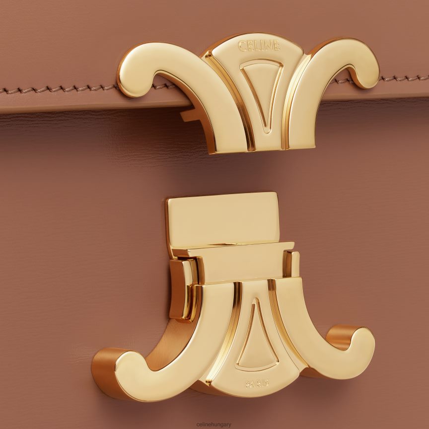 kiegészítők CELINE Klasszikus triomphe táska fényes borjúbőrből bronz nők J6P48896