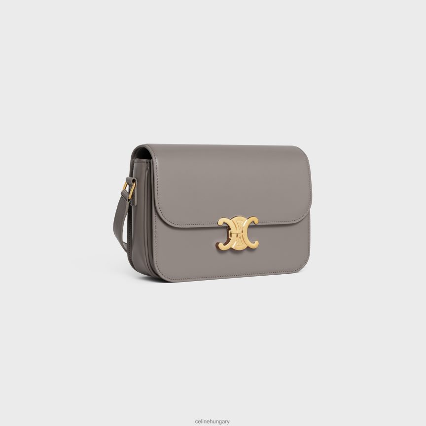 kiegészítők CELINE Klasszikus triomphe táska fényes borjúbőrből kavics nők J6P48892