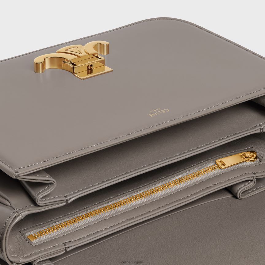 kiegészítők CELINE Klasszikus triomphe táska fényes borjúbőrből kavics nők J6P48892