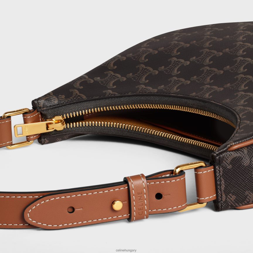 kiegészítők CELINE avatáska triomphe vászonból és borjúbőrből Cser nők J6P488158