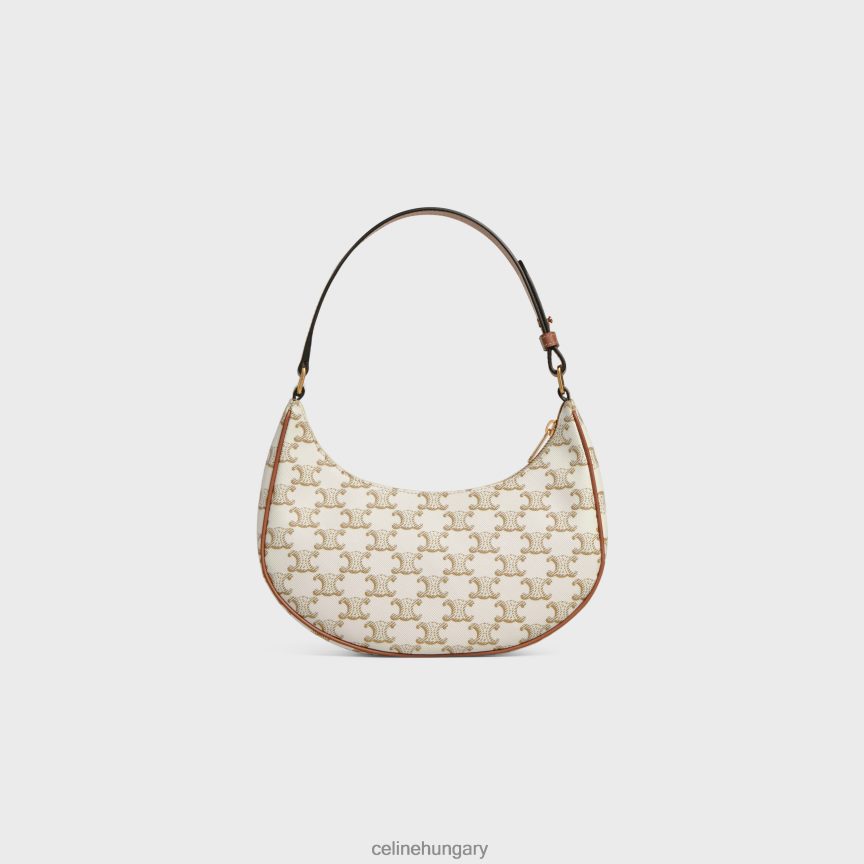 kiegészítők CELINE avatáska triomphe vászonból és borjúbőrből fehér nők J6P488160