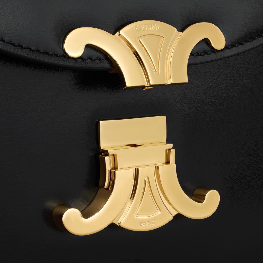 kiegészítők CELINE besace clea fényes borjúbőrből fekete nők J6P48858