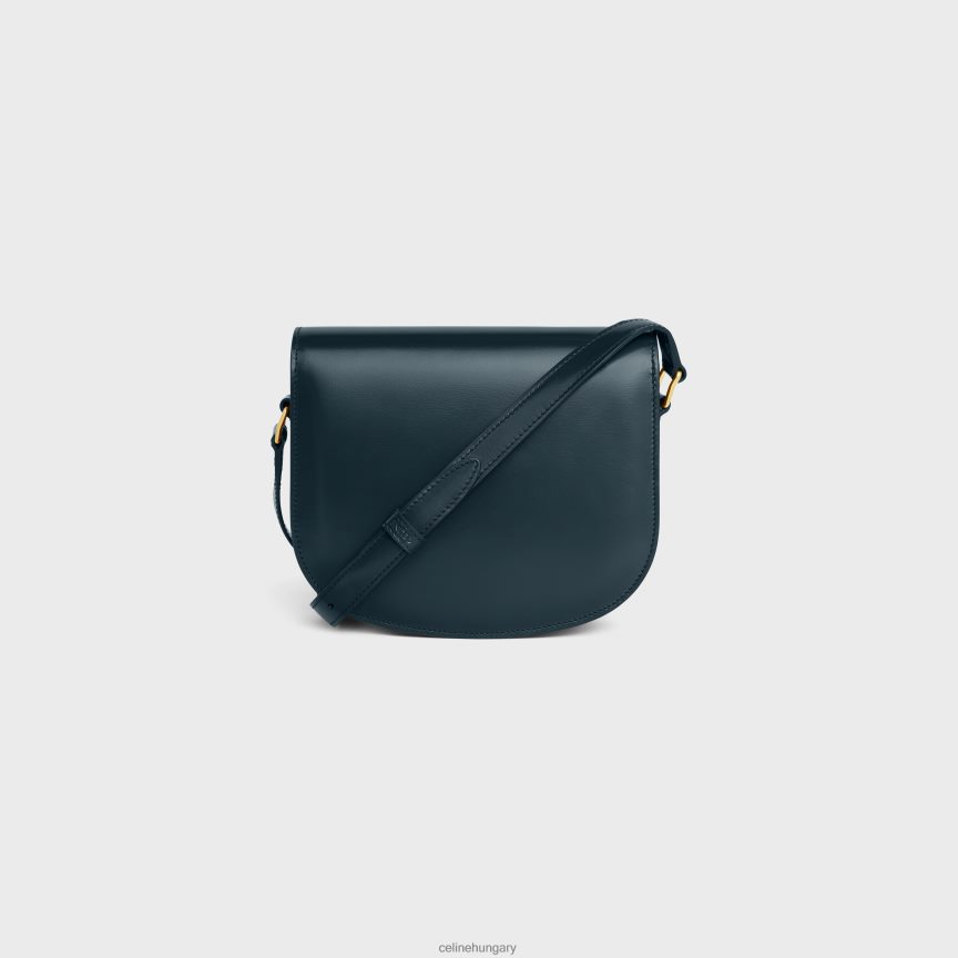 kiegészítők CELINE besace clea fényes borjúbőrből sötétkék nők J6P488172
