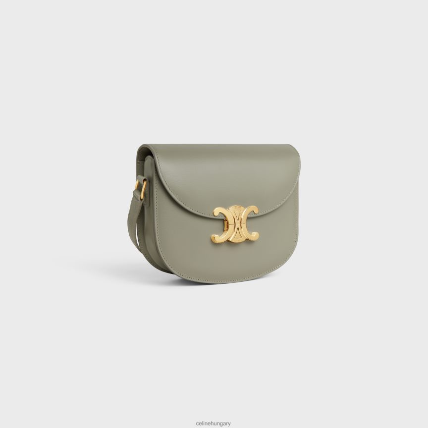kiegészítők CELINE besace clea fényes borjúbőrből zöld agyag nők J6P488173