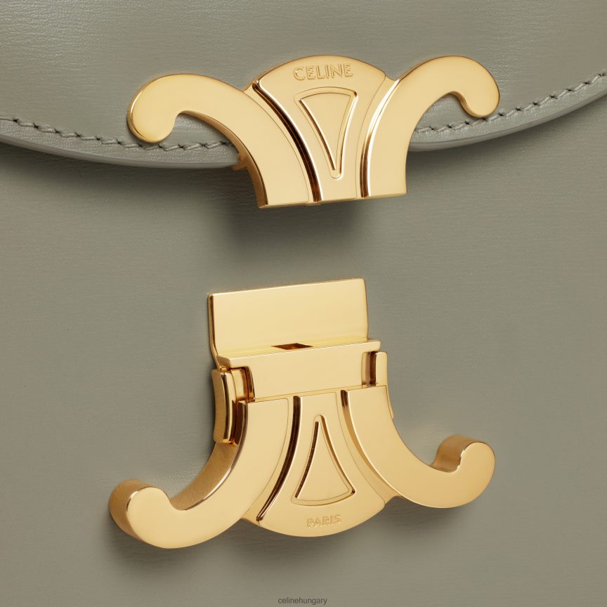 kiegészítők CELINE besace clea fényes borjúbőrből zöld agyag nők J6P488173