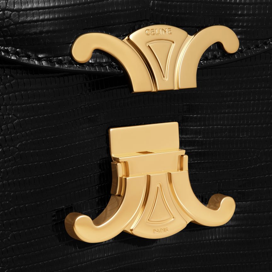 kiegészítők CELINE besace clea gyíkban fekete nők J6P488176