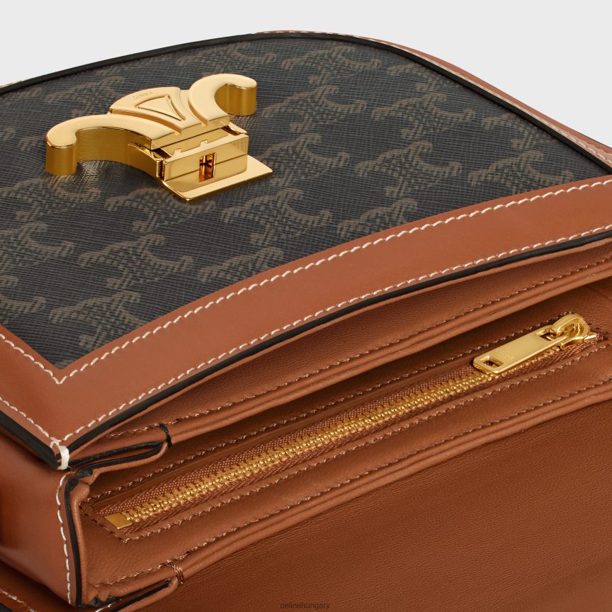 kiegészítők CELINE besace clea triomphe vászonból és borjúbőrből Cser nők J6P488177