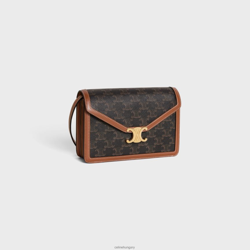 kiegészítők CELINE borítékos táska triumph vászonból és borjúbőrből Cser nők J6P488223