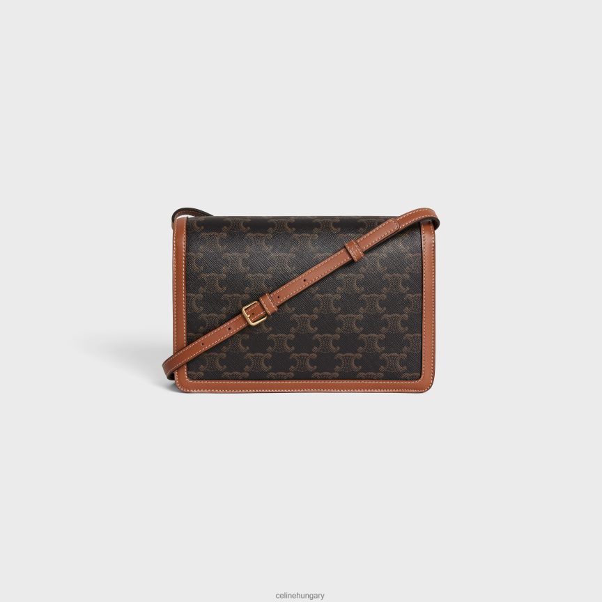 kiegészítők CELINE borítékos táska triumph vászonból és borjúbőrből Cser nők J6P488223