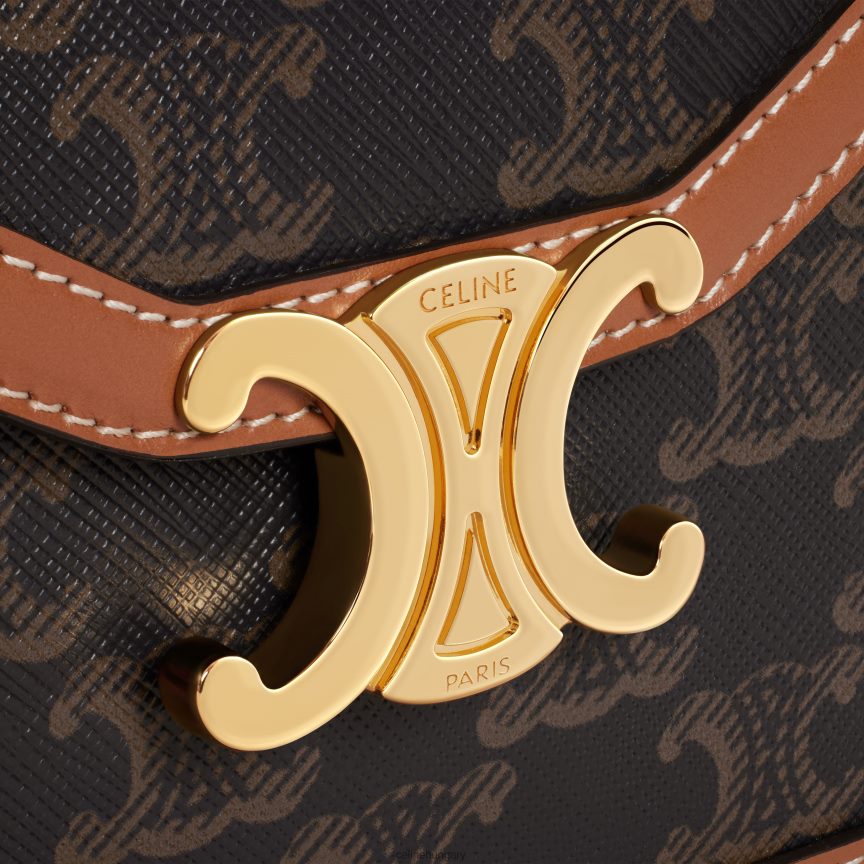 kiegészítők CELINE borítékos táska triumph vászonból és borjúbőrből Cser nők J6P488223